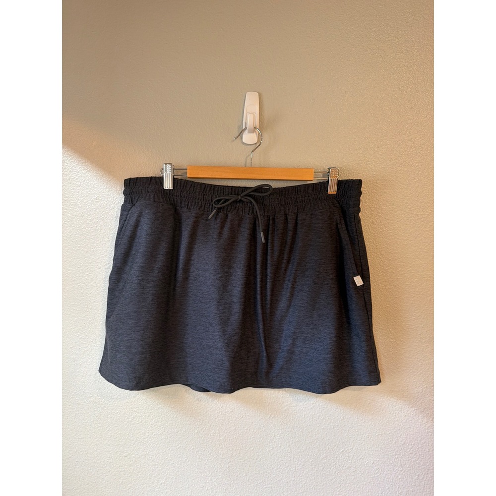 Athletic Works ButterCore Skort Women XL Charcoal Heather Activewear Drawstring‎